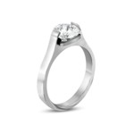 Stainless Steel CZ Cathedral Setting Ring Stainless Steel CZ Cathedral Setting Ring